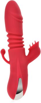 POSUWISTY WIBRATOR DAMSKI Z MASAŻEREM ŁECHTACZKI PODGRZEWANY 42stC - 87768789