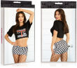 GRID GIRL SEKSOWNY KOMPLET EROTYCZNY CROP TOP I MINI SPÓDNICZKA - 74777694 - 3