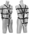 SKÓRZANA UPRZĄŻ DO KRĘPOWANIA - SOLIDNE PASY W FORMIE BODY - BDSM, SADO-MASO - 70875128 - 3