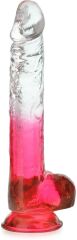 ŻELOWE DILDO Z PRZYSSAWKĄ SZTUCZNY PENIS Z JĄDRAMI SEX DONG DO MASTURBACJI - 33638989