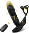 ZDALNIE STEROWANY MASAŻER PROSTATY POSUWISTY RUCH GÓRA-DÓŁ Z PILOTEM RINGI JĄDRA PENIS - 76706267 - 4