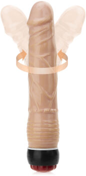 WIBRATOR Z RUCHEM ROTACYJNY - DILDO Z OBROTOWĄ GŁÓWKĄ - 76654101