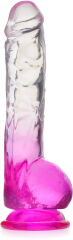 ŻELOWE DILDO Z PRZYSSAWKĄ SZTUCZNY PENIS Z JĄDRAMI SEX DONG DO MASTURBACJI - 55642214