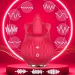 MASTURBATOR ŁECHTACZKOWY W KSZTAŁCIE KWIATU, PIĘKNY MASAŻER KOBIECY DO ROBIENIA MINETY, WIBRACJE + LIZANIE - 86296655 - 5