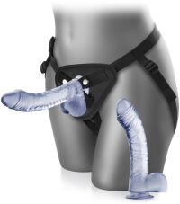 MIĘCIUTKIE DILDO STRAP-ON ŻELOWY PENIS NA PASACH - 71608363