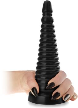 OLBRZYMI KOREK ANALNY DŁ. 23 cm ŚR. 6,6 cm ANAL PLUG Z MOCNĄ PRZYSSAWKĄ - 77944357