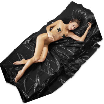WINYLOWE PRZEŚCIERADŁO 220x130 cm DLA FETYSZYSTÓW ŚLISKICH IGRASZEK BDSM - 71665835