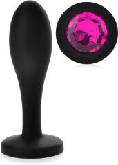 SILIKONOWY KOREK ANALNY ANAL PLUG Z OZDOBNYM KRYSZTAŁKIEM - 71066634