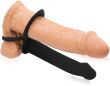 SZTUCZNE DILDO Z PIERŚCIENIEM RINGIEM NA PENISA I JĄDRA DO STYMULACJI ANALNEJ STRAP-ON - 67643155 - 3