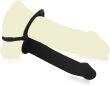SZTUCZNE DILDO Z PIERŚCIENIEM RINGIEM NA PENISA I JĄDRA DO STYMULACJI ANALNEJ STRAP-ON - 67643155 - 4