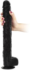 MIĘSISTY DŁUGI PENIS 42 cm DUŻE DILDO NA MOCNEJ PRZYSSAWCE - 79734748