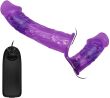STRAP ON WIBRUJĄCY PODWÓJNY PENIS DILDO NA PASKU WIBRATOR DAMSKI DLA PAR - 75678911 - 3