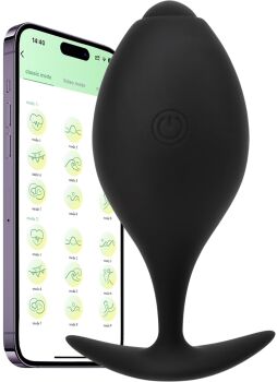WIBRUJĄCY KOREK ANALNY ANAL PLUG DUŻY STEROWANY APIKACJĄ SMARTFON BUTT PLUG - 87190111