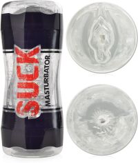 DWUSTRONNY MASTURBATOR W TUBIE Z EFEKTEM SSANIA - SZTUCZNA POCHWA + ANUS - 74654060