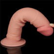 DWUWARSTWOWE DILDO Z RUCHMĄ SKÓRKĄ PENIS DONG Z ODKRĘCANĄ PRZYSSAWKĄ CYBERSKÓRA - 93464052 - 5