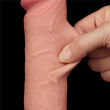 DWUWARSTWOWE DILDO Z RUCHMĄ SKÓRKĄ PENIS DONG Z ODKRĘCANĄ PRZYSSAWKĄ CYBERSKÓRA - 93464052 - 4