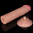DWUWARSTWOWE DILDO Z RUCHMĄ SKÓRKĄ PENIS DONG Z ODKRĘCANĄ PRZYSSAWKĄ CYBERSKÓRA - 93464052 - 8