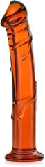 SZKLANE DILDO 16 cm SZTUCZNY PENIS ZE SZKŁA DO WAGINY LUB ANUSA - 78338508