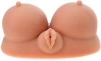 SZTUCZNA POCHWA I JĘDRNY BIUST DO MASTURBACJI - MASTURBATOR 2w1 Z CYBERSKÓRY - 72394912