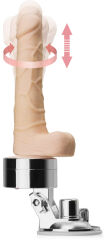 TELESKOPOWY WIBRATOR ROTACYJNO-POSUWISTY - REALISTYCZNY PENIS - 75394712