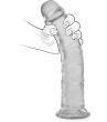 DUŻY PENIS 25 cm ŻELOWE ELASTYCZNE DILDO NA MOCNEJ PRZYSSAWCE - 78655681 - 2