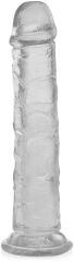 DUŻY PENIS 25 cm ŻELOWE ELASTYCZNE DILDO NA MOCNEJ PRZYSSAWCE - 78655681