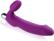 SILIKONOWY PENIS Z NASADKĄ - STRAP ON - PODWÓJNA WIBRUJĄCA PRZYJEMNOŚĆ - 79007560 - 2