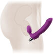 SILIKONOWY PENIS Z NASADKĄ - STRAP ON - PODWÓJNA WIBRUJĄCA PRZYJEMNOŚĆ - 79007560 - 3