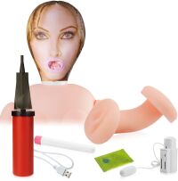 DMUCHANA LALKA MIŁOŚCI Z ZESTAWEM GADŻETÓW DO PIESZCZOT I PIELĘGNACJI - 76805313
