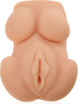 MASTURBATOR KOBIECY TUŁÓW Z BIUSTEM SZTUCZNA POCHWA I ANUS Z CYBERSKÓRY - 78669419