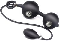 POMPOWANE WIBRUJĄCE KULKI GEJSZY - EROTYCZNE DWIE DUŻE KULKI Z POMPKĄ - 76789078