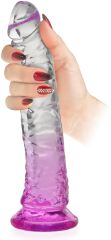 ŻELOWE DILDO ELASTYCZNY PENIS Z PRZYSSAWKĄ 20 cm - 79571599