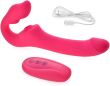 SSĄCY STRAP-ON WIBRUJĄCE DILDO SAMONOŚNE DLA LESBIJEK STEROWANE PILOTEM - 78425877 - 5