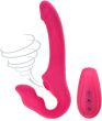 SSĄCY STRAP-ON WIBRUJĄCE DILDO SAMONOŚNE DLA LESBIJEK STEROWANE PILOTEM - 78425877 - 6