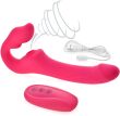 SSĄCY STRAP-ON WIBRUJĄCE DILDO SAMONOŚNE DLA LESBIJEK STEROWANE PILOTEM - 78425877 - 3