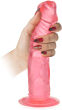 GRUBY ŻYLASTY PENIS NA MOCNEJ PRZYSSAWCE WYGIĘTE DILDO 22 cm - 72497277 - 3
