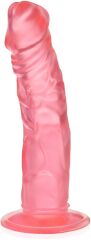 GRUBY ŻYLASTY PENIS NA MOCNEJ PRZYSSAWCE WYGIĘTE DILDO 22 cm - 72497277