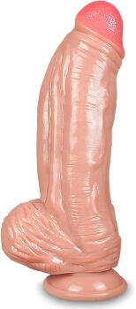 REALSITYCZNE SEX DILDO PENIS Z PRZYSSAWKĄ SZTUCZNY CZŁONEK DŁ. 16cm - 87652828