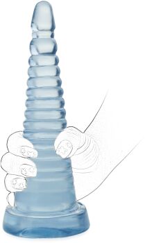 KARBOWANE SEX DILDO MEGA DUŻY PENIS ANALNO WAGINALNY SEX BUTT PLUG OGROMY KOREK Z PRZYSSAWKĄ DŁ 24,5 cm ŚR. 7cm - 76657789