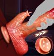 WIBRATOR DILDO Z JĄDRAMI Z RUCHEM POSUWISTYM I OBROTOWYM PENIS PODGRZEWANY DO 39stC APLIKACJA - 65864356 - 7