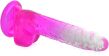 ELEASTYCZNY PENIS MĘSKIE DILDO Z JĄDRAMI I PRZESSAWKĄ ŻELOWY DONG - 61891765 - 2