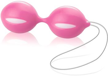 WIBRUJĄCO-MASUJĄCE KULKI - 100% SILIKON - OD SEX4FUN - RÓŻOWE – SSD 6511441