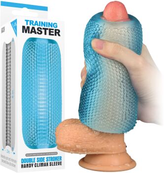 PRĄŻKOWANY MASTURBATOR PENISA Z WYPUSTKAMI ROZCIĄGLIWY MASUJĄCY CZŁONKA TRENUJE ORGAZM - 76813276