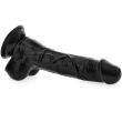 Sztuczny realistyczny penis długie dildo czarne17,5 cm - 73834446 - 3