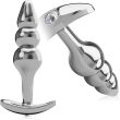 KULKOWY KOREK DO STYMULACJI ODBYTU STALOWY ANAL PLUG - 75655950 - 3
