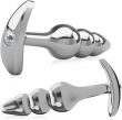 KULKOWY KOREK DO STYMULACJI ODBYTU STALOWY ANAL PLUG - 75655950 - 4