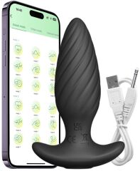 WIBRUJĄCY KOREK ANALNY WIBRATOR ANALNY STEROWANY TELEFONEM BLUETOOTH ANAL PLUG ANUS - 87654579