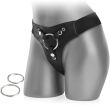 PAS STRAP-ON NA SZTUCZNEGO PENISA DILDO + 3 WYMIENNE PIERŚCIENIE ZESTAW - 78169584 - 3