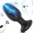 WIBRUJĄCY KOREK ANALNY WIBRATOR Z PILOTEM ZDALNIE STEROWANY ANAL SEX PLUG - 78563412 - 5