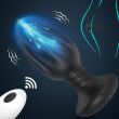 WIBRUJĄCY KOREK ANALNY WIBRATOR Z PILOTEM ZDALNIE STEROWANY ANAL SEX PLUG - 78563412 - 2